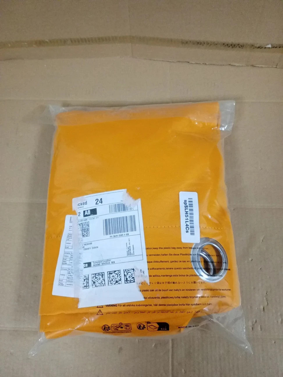 DWCN Blackout Curtains Tiebacks Thermal Insulated 46" Wide x 54" Drop Orange New
