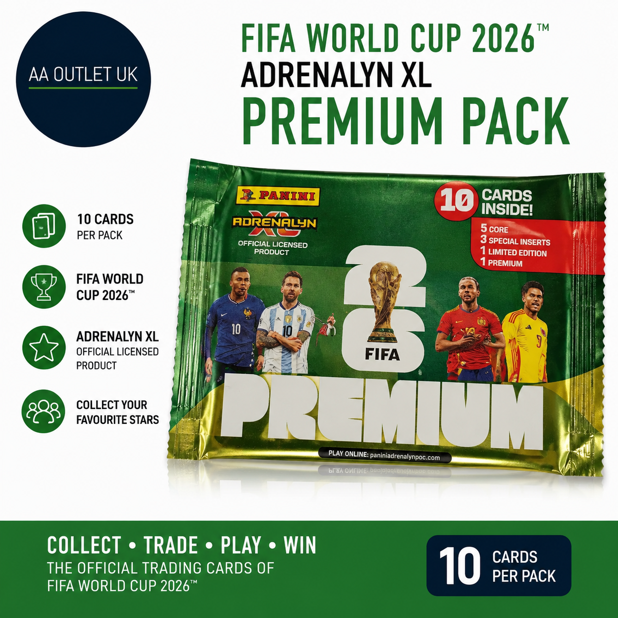 FIFA World Cup 2026 Adrenalyn XL Premium Packs Trading Quality Design Cards New