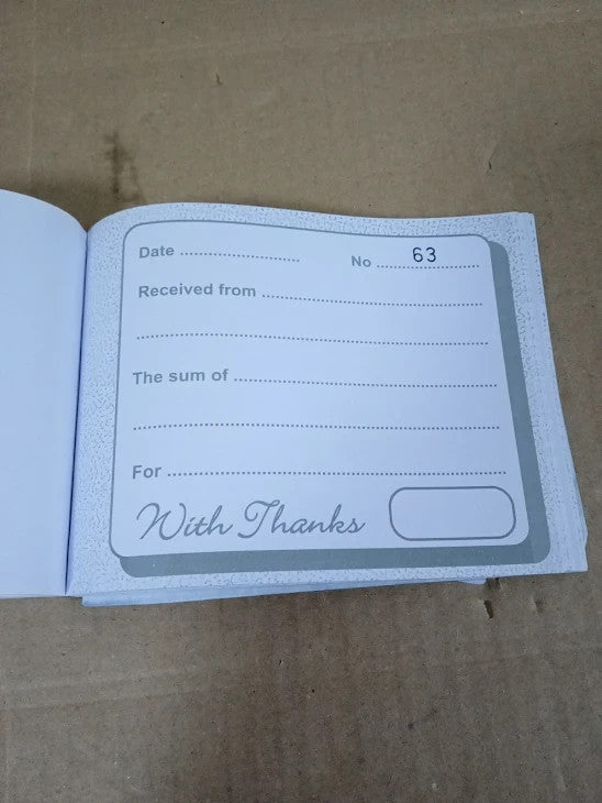 1-80 Pages Numbered Duplicate Receipt Book Half Size Business Home Office New