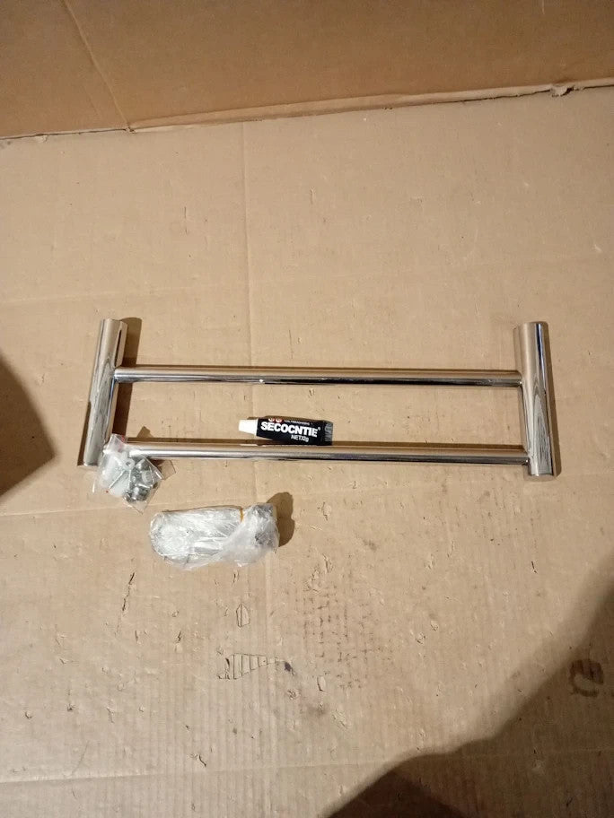 40cm/15.75in Double Towel Rail Bathroom SUS 304 Stainless Steel Wall Mounted New