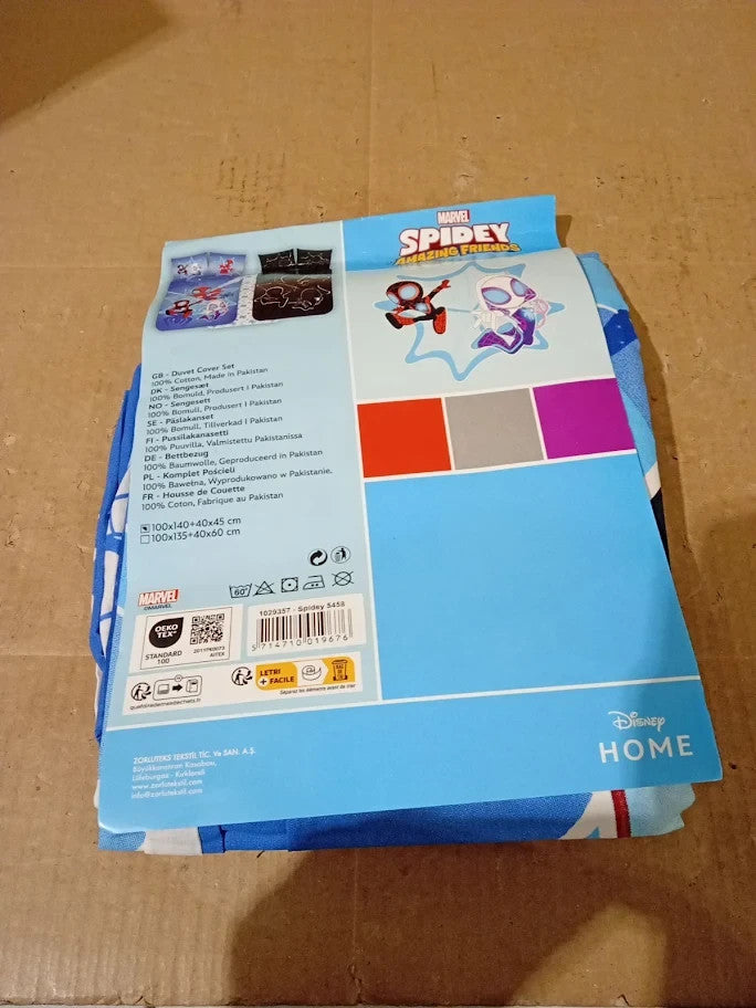 Spidey Cot Bedlinen Set 100x140cm 100% Cotton For Kids Glow In The Dark New