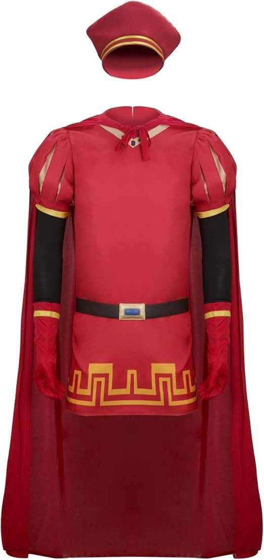Likungou Farquaad Lord Dress Cosplay Costume Red Hat Outfit Medium New