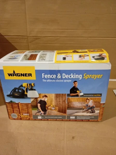 Wagner Fence Decking Paint Sprayer 1400ml Capacity 460W 1.8m Hose New