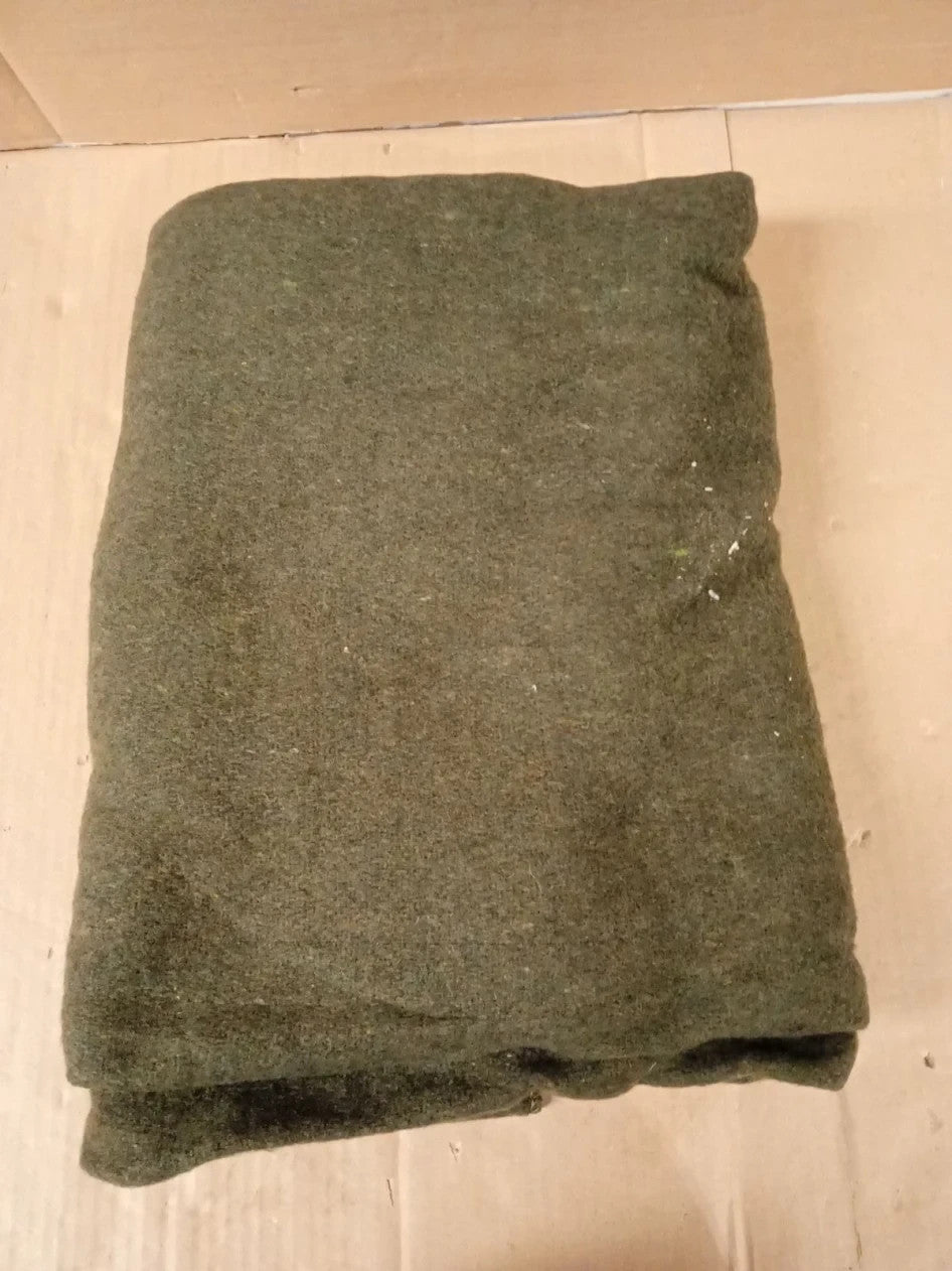 Everone Olive Drab 80% Wool Fire Retardant Blanket 66x90in Durable Minimalist
