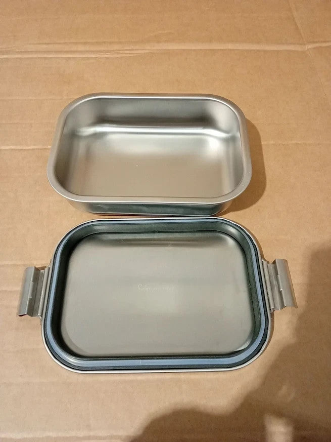 Brabantia Lunch Box Medium Stainless Steel Adjustable Divider Sandwich Snack New