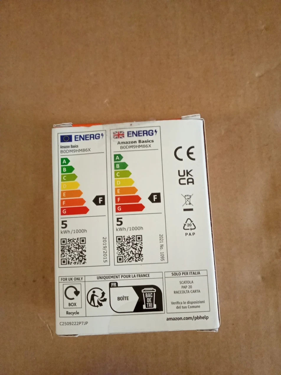 Amazon Basics E14 Smart LED Bulb 4.7W WiFi Light  2.4 GHz Alexa Only 2 Pack New