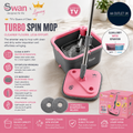 Swan X Lynsey Tvs Queen Of Clean Turbo Spin Mop 2x Pads 31.5x31.5x19cm