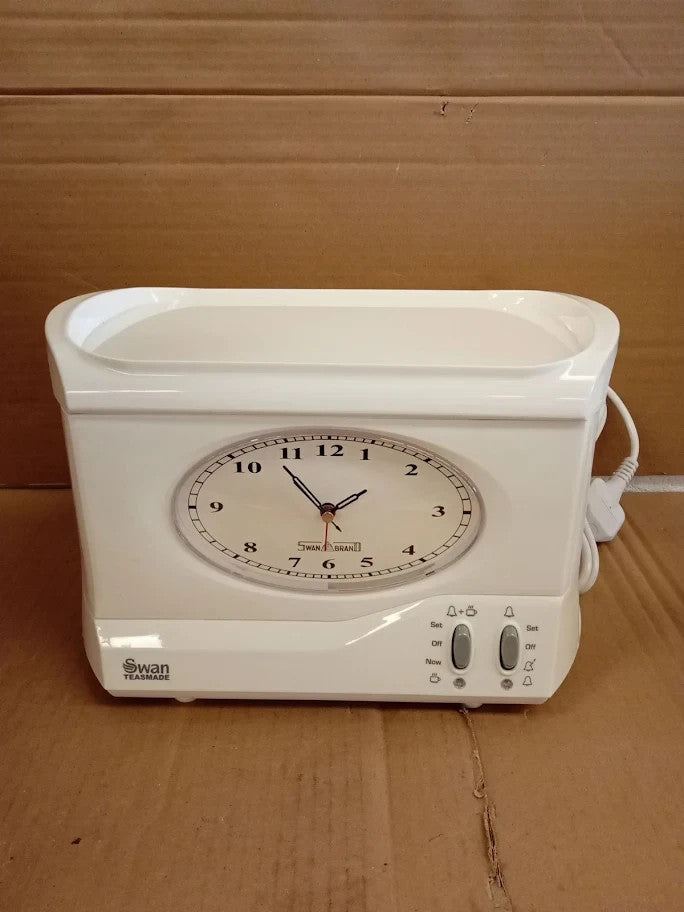 Swan STM201N Vintage Teasmade Traditional Dial Clock Rapid Boil 600ml 850w New