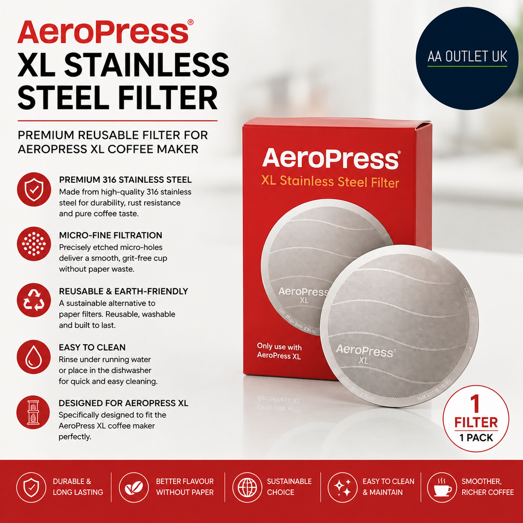 AeroPress XL Stainless Steel Reusable Filter Metal Premium 316 For Coffee Maker