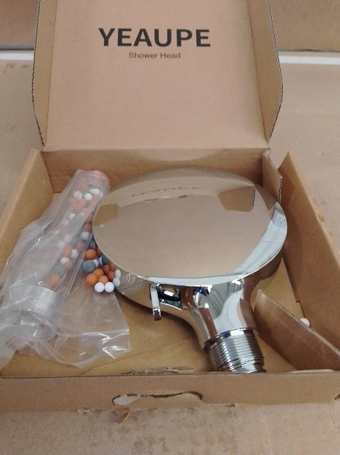 Yeaupe Shower Head High Pressure Filter Powerful Flow Boosting Handheld New