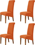 Odot Orange Chair Covers Dining 4 Pack Stretch Corn Velvet Room Washable New