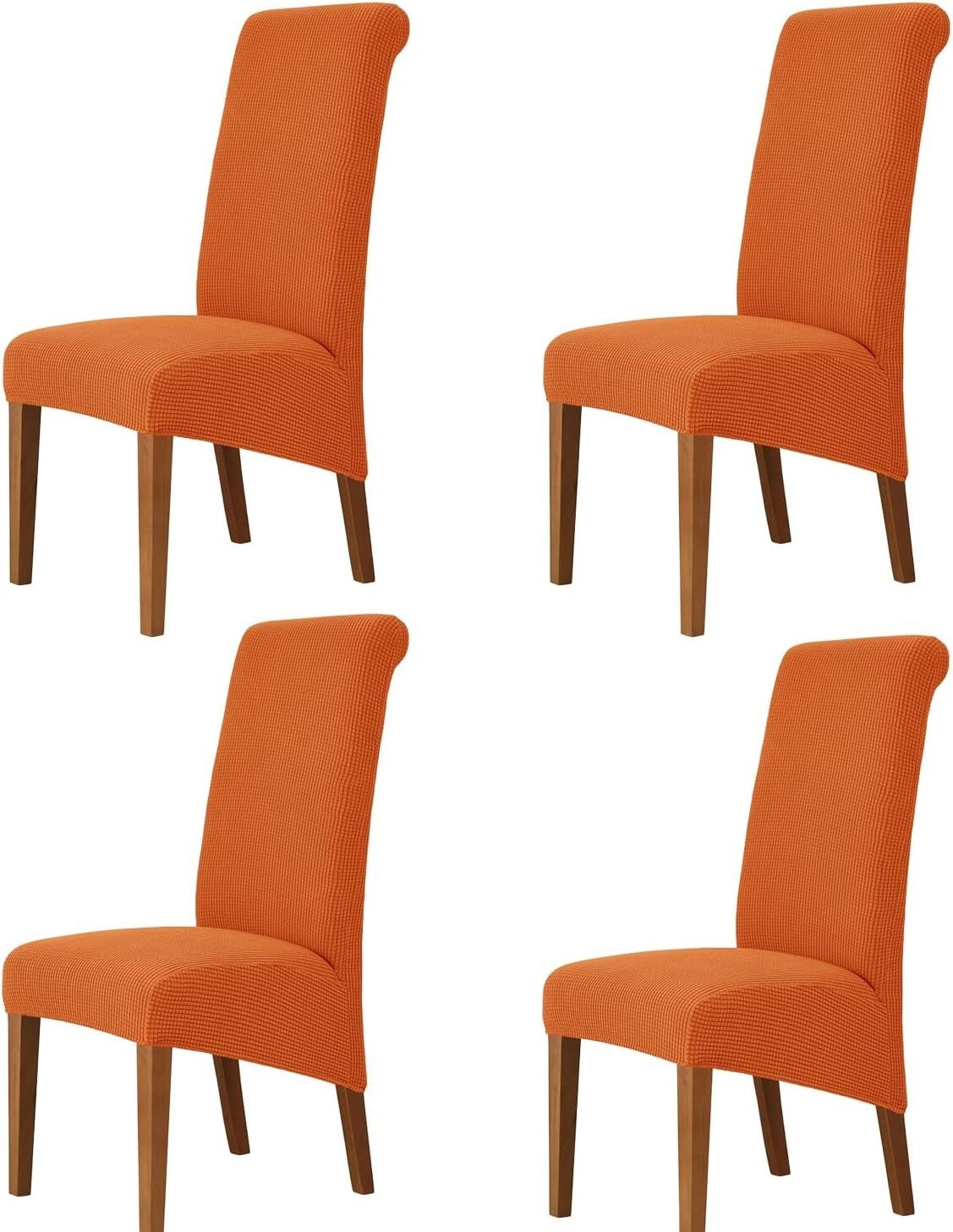 Odot Orange Chair Covers Dining 4 Pack Stretch Corn Velvet Room Washable New