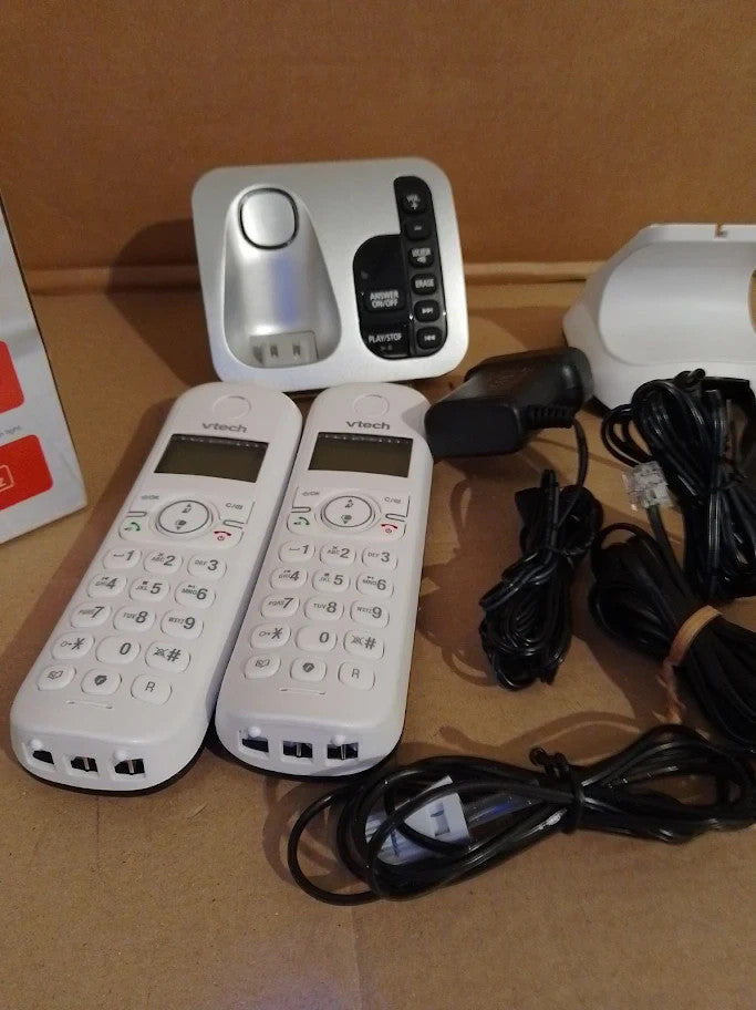 VTech CS1551 DECT Cordless Phone Answering Machine Call Block 2 Handsets New