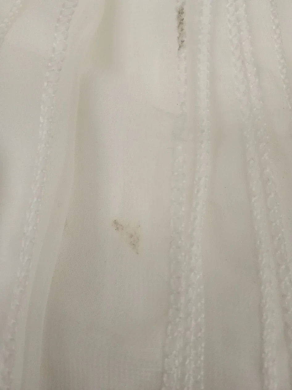 EMART White Backdrop Curtains 3x3m Tulle Chiffon Fabric 1.5x3m 2 Panels Drape