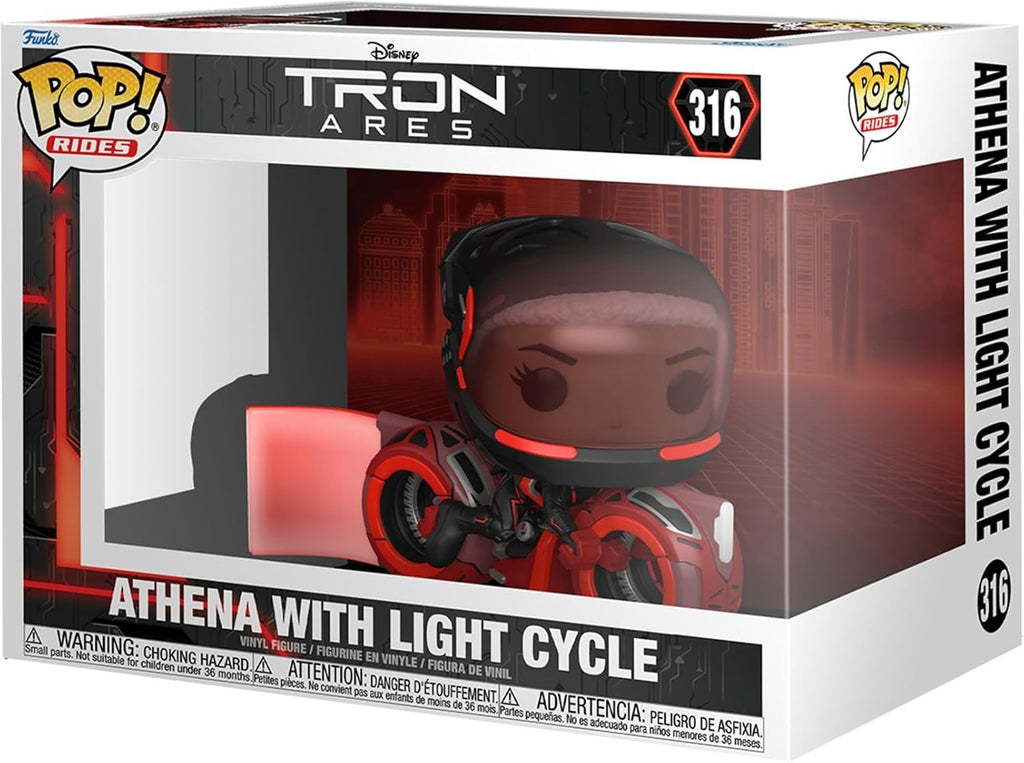 Funko Pop Ride Tron Ares Athena Light Cycle Collectable Vinyl Figure New