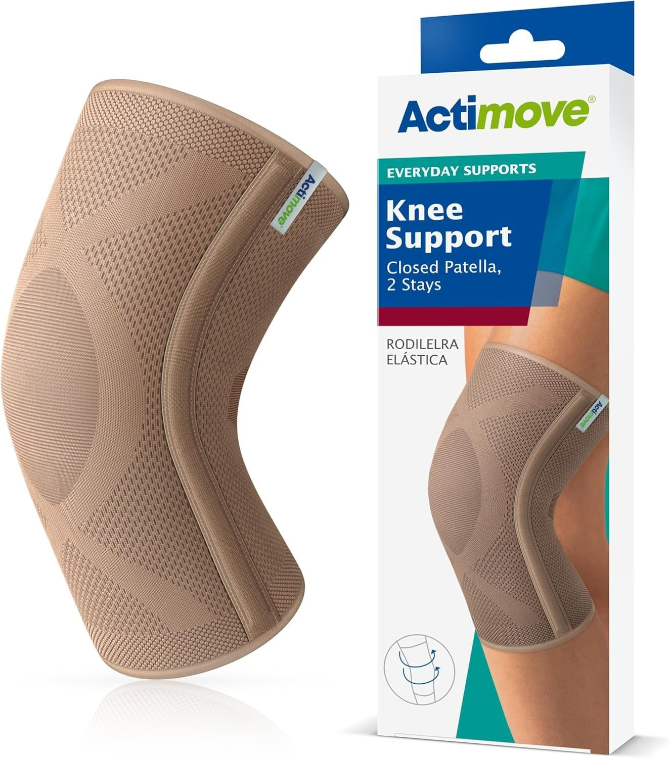 Actimove Everyday Supports Knee Support Closed Patella 2 Stays Unisex XL New