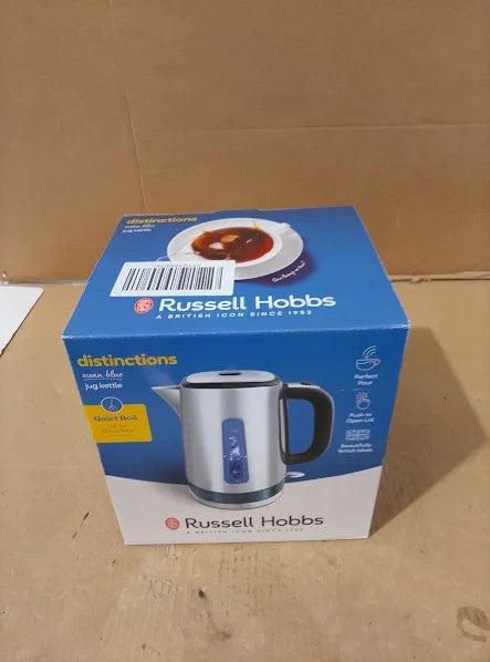Russell Hobbs kettle 1.7L 3000W Stainless Steel Ocean Blue 22.5x15.8x24.5cm New