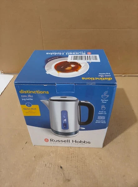 Russell Hobbs kettle 1.7L 3000W Stainless Steel Ocean Blue 22.5x15.8x24.5cm New
