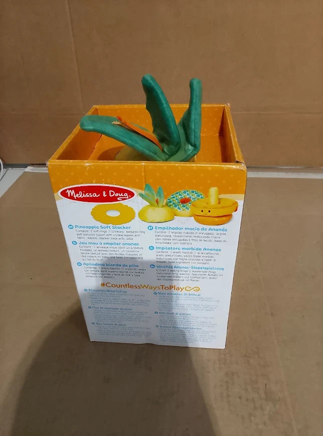 Melissa Doug Pineapple Soft Stacker Sensory Baby Toy Early Learning 6m+