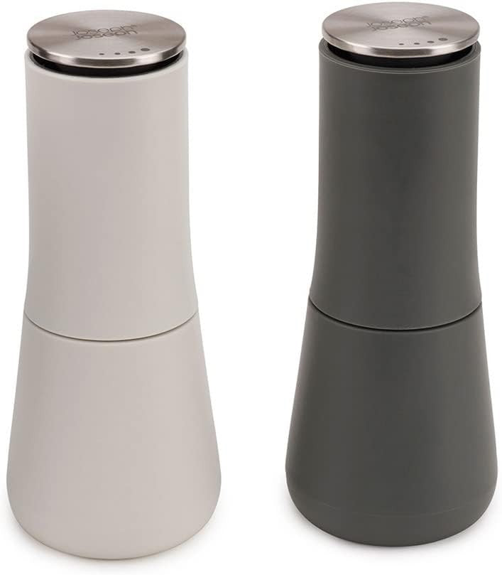 Joseph Joseph Milltop Non Spill Salt Pepper Refillable Ceramic 2.76x6.61in New