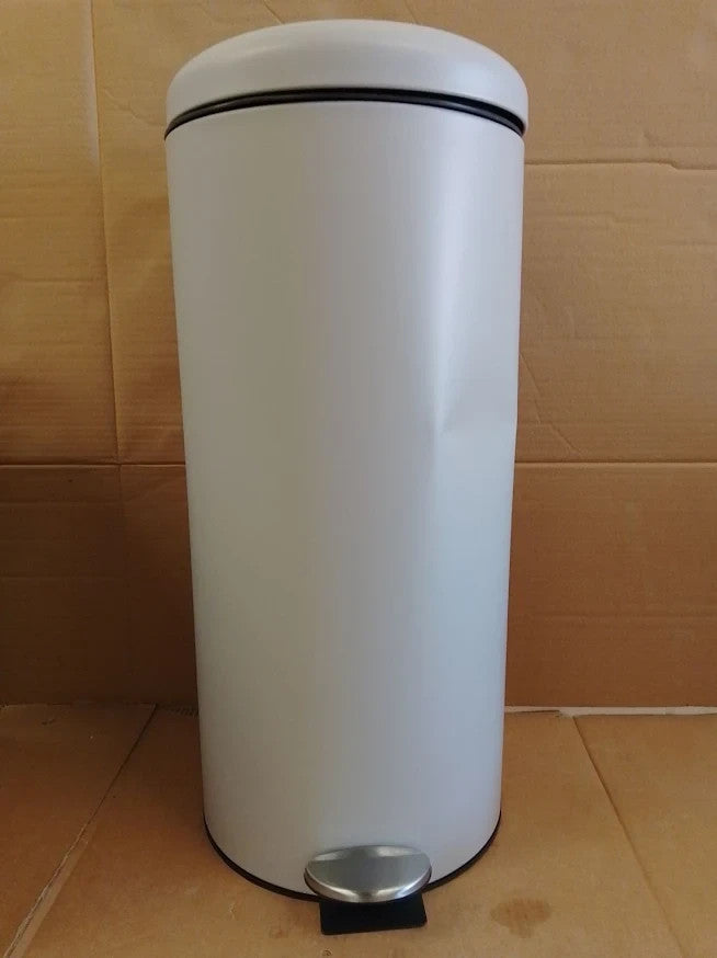 Habitat 30 Litre Round Kitchen Pedal Bin Matt Grey Waste Bin Quality Design