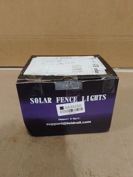 Leidrail Solar Fence Lights Outdoor Garden LED Solar Powered Pack 2 New