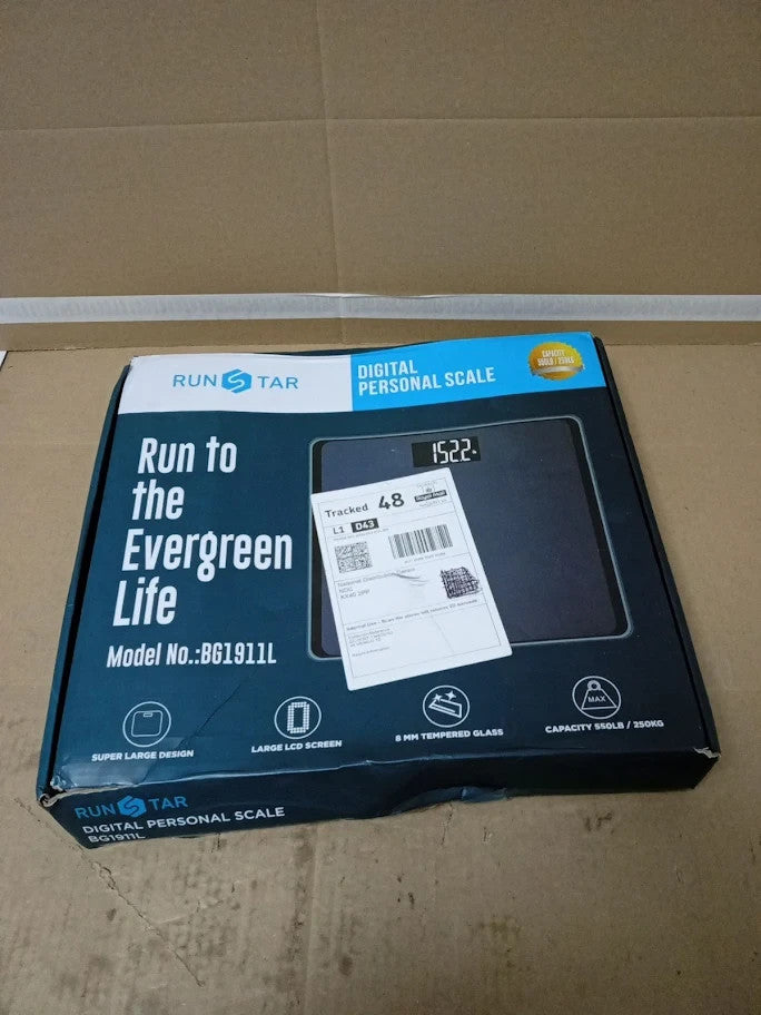 RunSTAR 550lb Bathroom Digital Scale Body Weight Ultra Wide Platform LCD New
