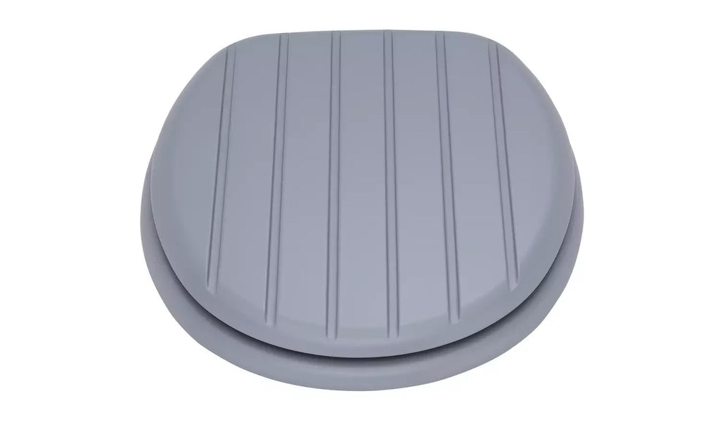 Argos Home Tongue Groove Style Toilet Seat 45x37.3x5.3cm Grey New
