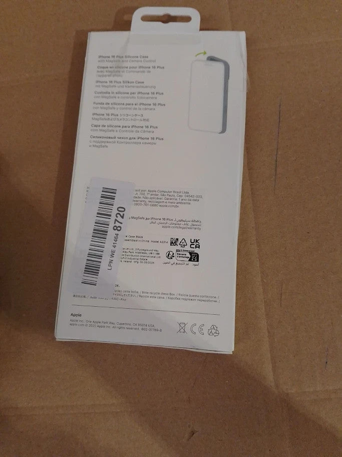 Apple iPhone 16 Plus Silicone Case MagSafe Water Resistant Black New