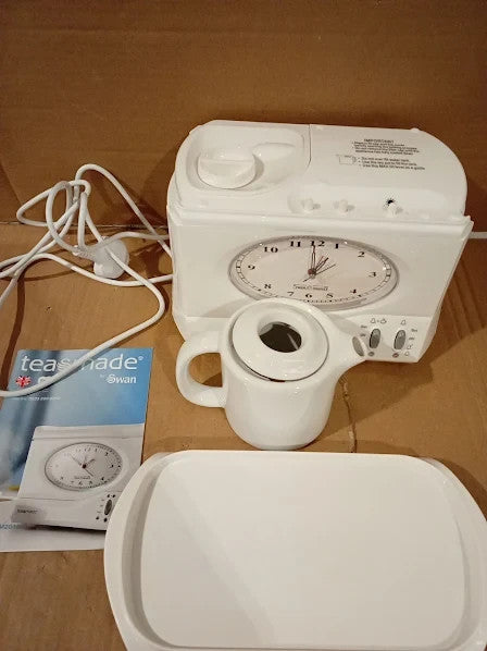 Swan STM201N Vintage Teasmade Traditional Dial Clock Rapid Boil Alarm 31x20cm