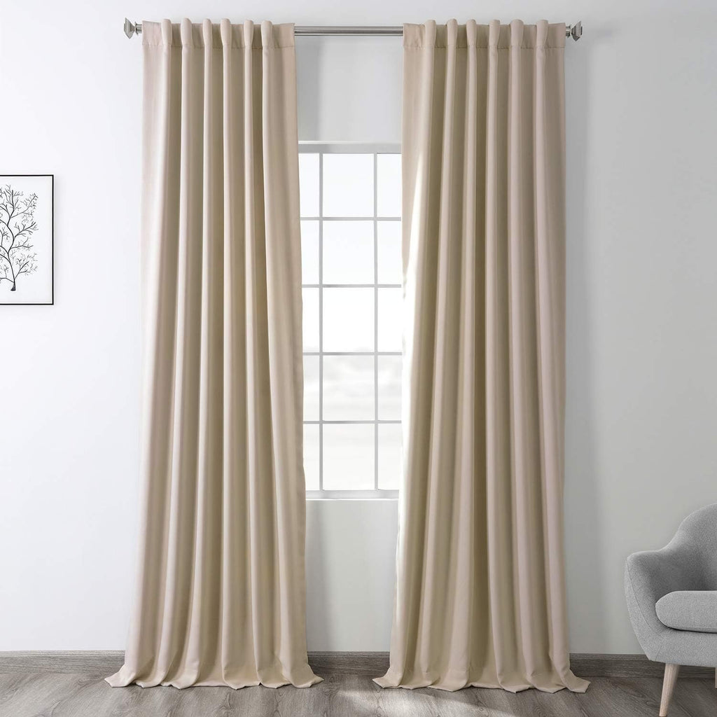 Hpd Half Price Drapes Room Darkening Curtains 50x120 Long Bedroom Cream New