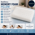 Bedstory Memory Foam Sleeping Pillow Side Back Stomach Sleepers 60x40x10cm