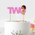 Mna Two Cake Topper Glitter Two Birthday Girls Elegant Party Decoration New