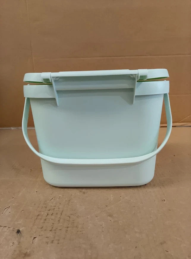 Addis Everyday Kitchen Food Waste Compost Caddy Bin 4.5L Mist Soft Green 518696