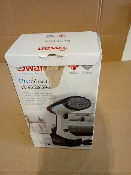 Swan Jet Steamer Lightweight Cloth Friendly 1500W 300ml Tank 13.8x10.8x27.8cm