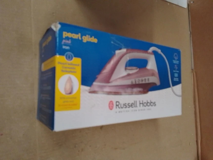 Russell Hobbs Pearl Glide Steam Iron Pearl Infused Ceramic Soleplate 2600W 23972