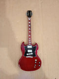 ACDC Miniature Guitar Replica 25cm Angus Young Model Rock Music Red Cherry
