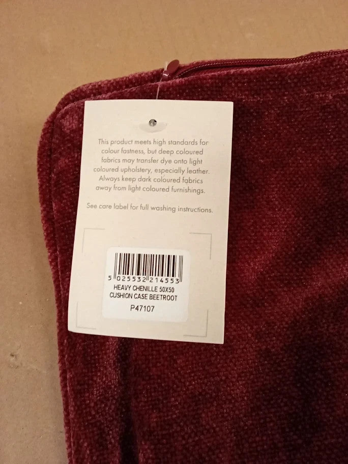 Furn Yard Heavy Chenille Cushion Cover Luxury Soft Velvet Piped Decorative New