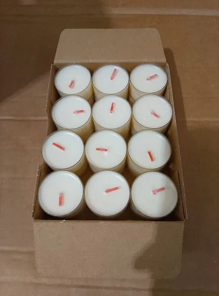 Bolsius Tealight Candles Clear Cup White 1 Box Transparent 1.54x0.87in New