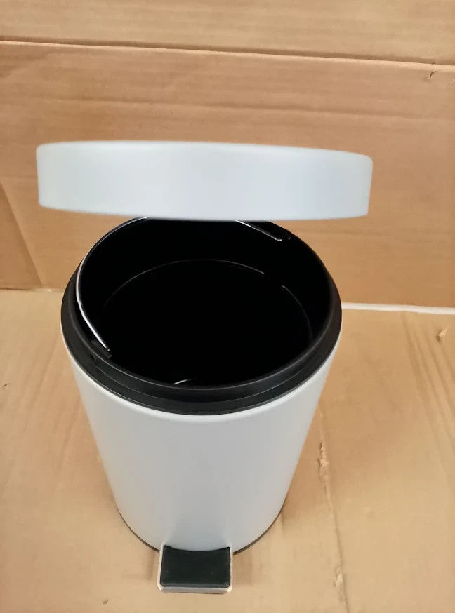 Habitat Matt Grey 3 Litre Step Bin Bathroom Kitchen Pedal Waste Design New