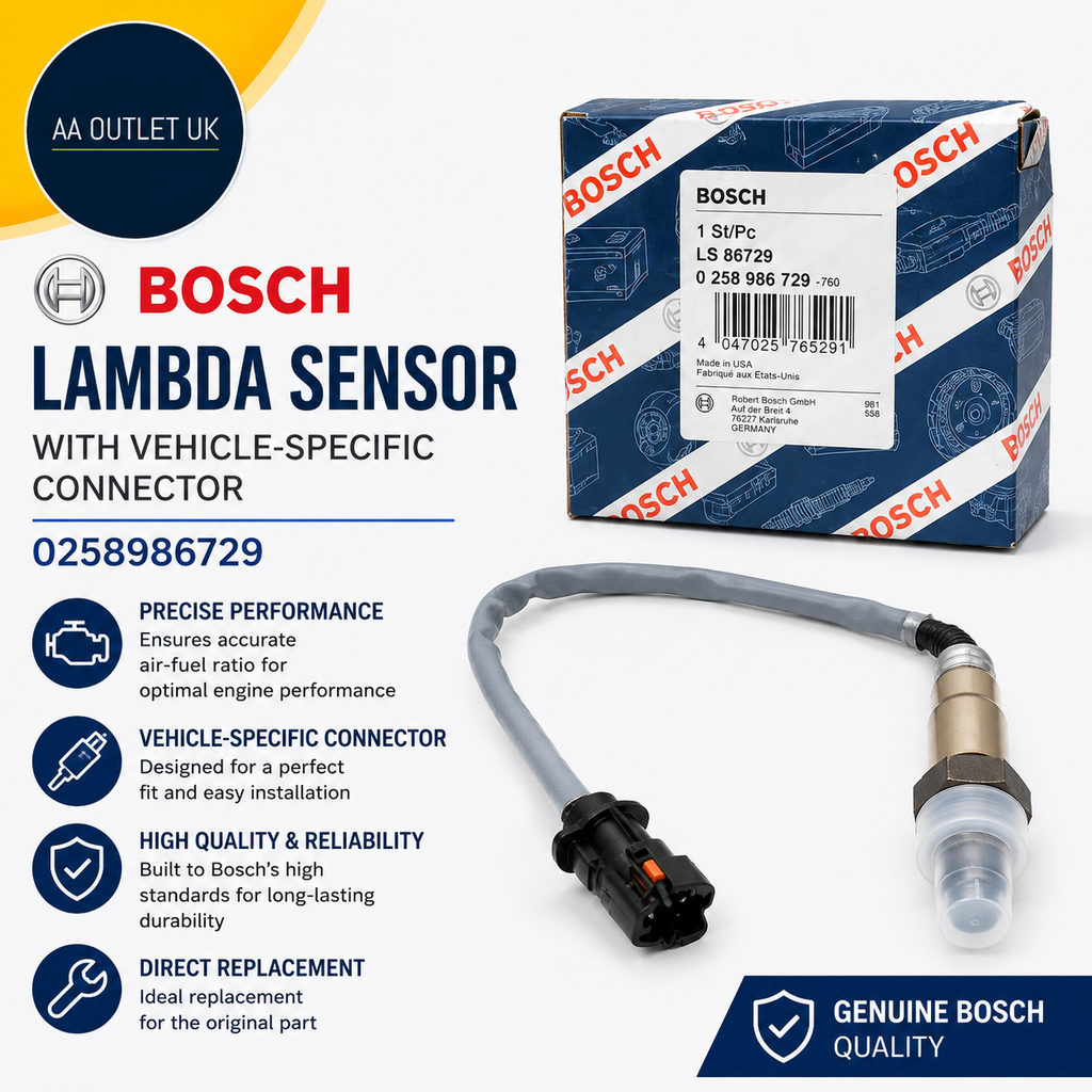 Bosch 0258986729 Lambda Sensor With Vehicle Specific Connector