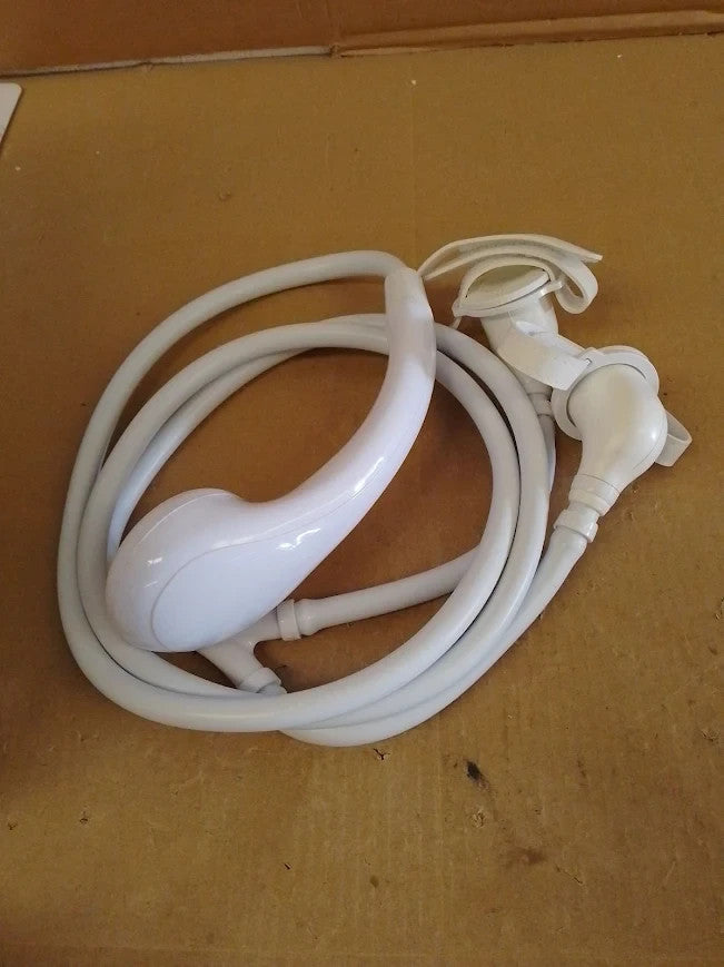Croydex Secura Shower Head Hose Easy Install Push On Attachment Bath Taps White