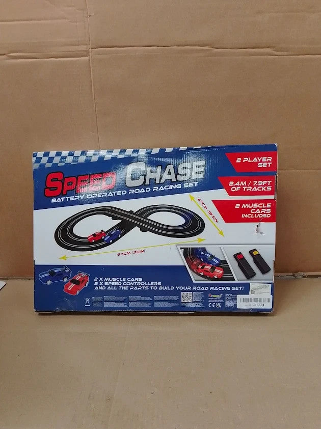 BANDAI Artin Speed Chase Slot Car Racing Set 2.4m 2 Player Electric Race New