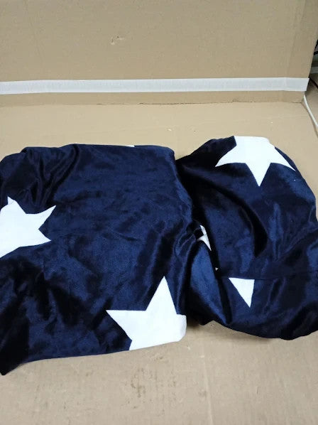 Butterfly Craze Pillow Case Mattress Bed Cover Star Navy Queen 88x26in New