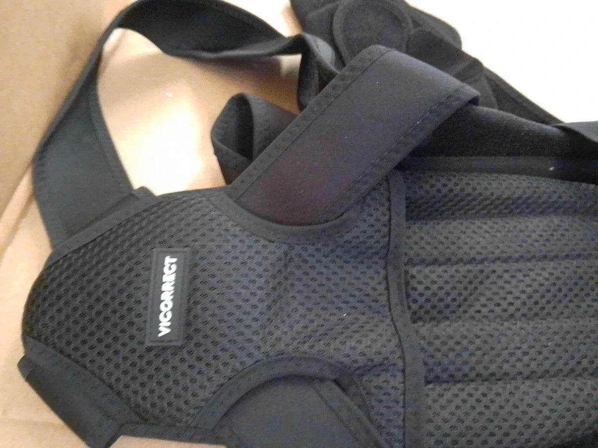 Vicorrect Posture Corrector Back Brace Support Shoulders Medium Black New