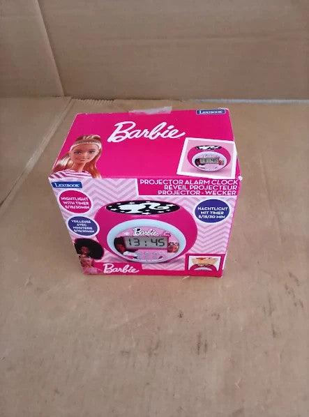 Lexibook Barbie Projector Alarm Clock Snooze Function Battery Operated New