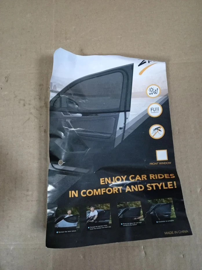 Ram Car Side Window Sun Shades 2 Pieces 42x20 Inch Universal Black UV Shield New