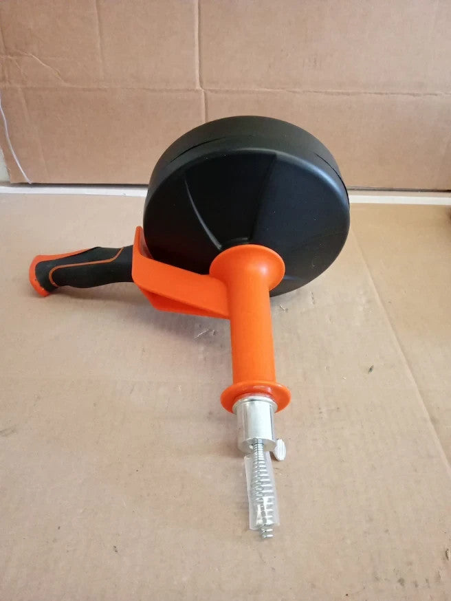 10M Drain Snake Drill Attachment Heavy Duty Pipe Clog Hair Remover Orange New