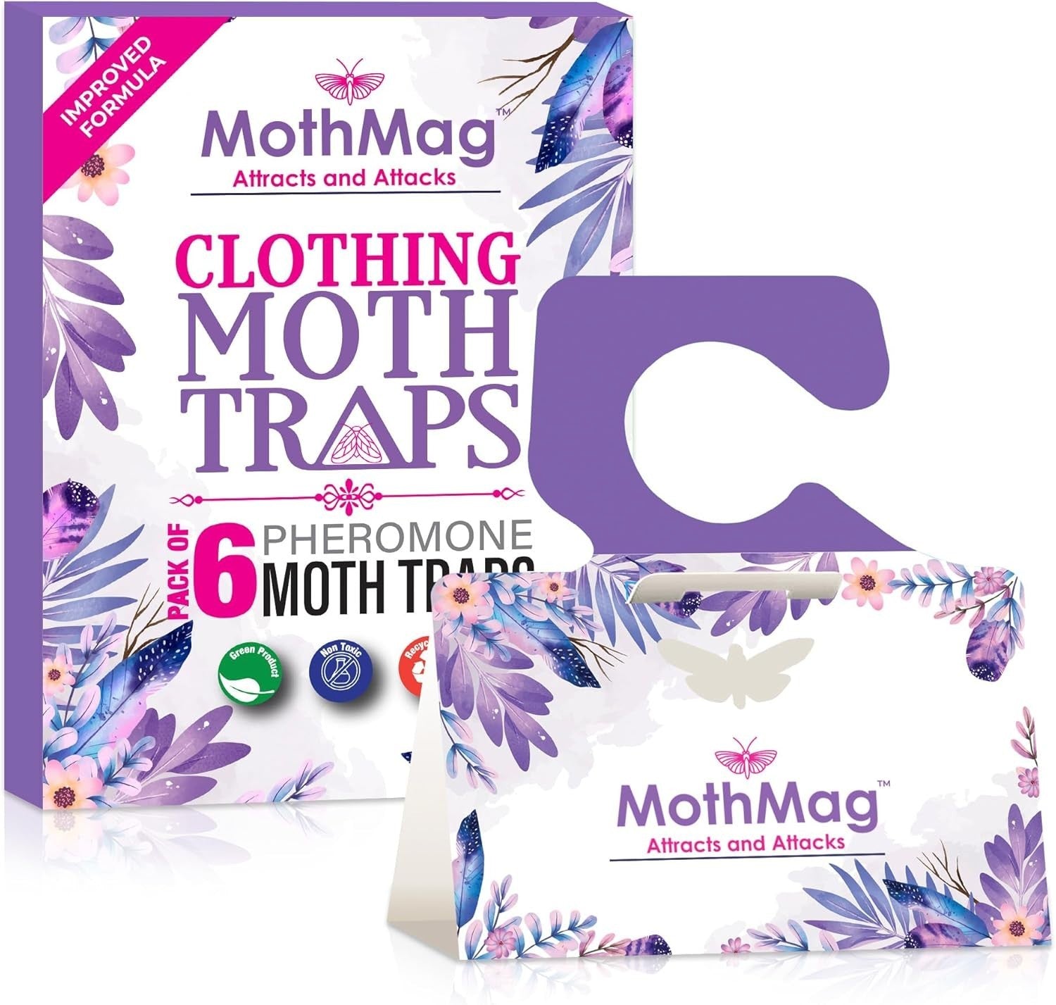 MothMag Moth Traps Clothes Closets Fabrics Carpets Closet Clothing Moth New