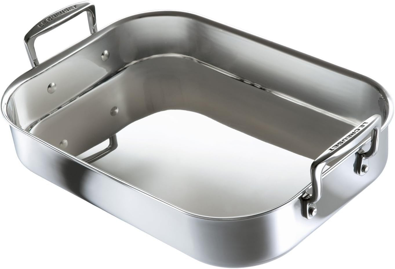 Le Creuset 3 Ply Stainless Steel Rectangular Roaster 35cm Silver 96102270000 New